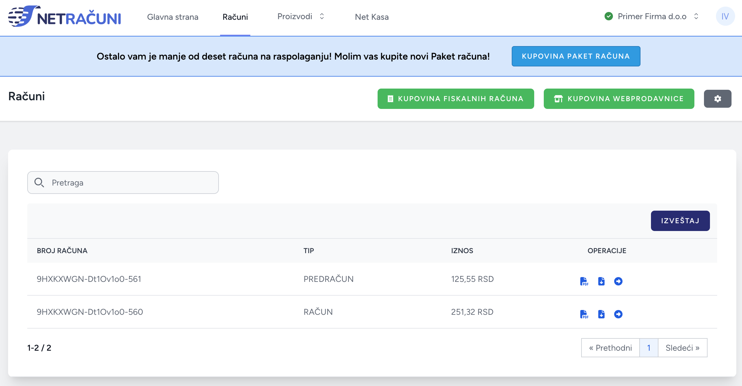 Invoices Index